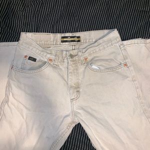 Lee Straight Leg Jeans Beige